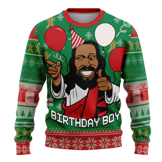 Birthday Boy Jesus Ugly Sweatshirt Sweatshirt Tianci 