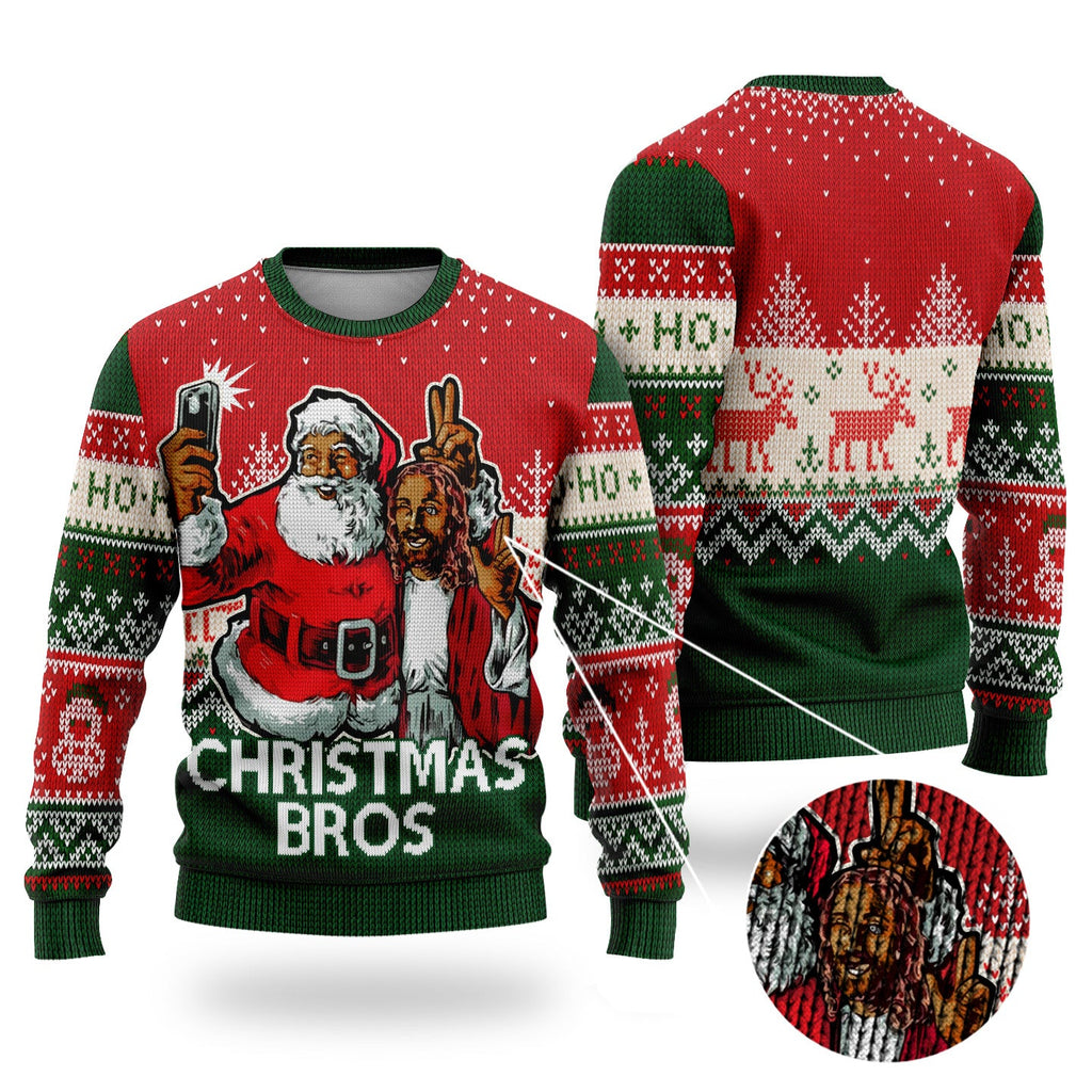 Christmas Bros Ugly Sweatshirt Sweatshirt Tianci 