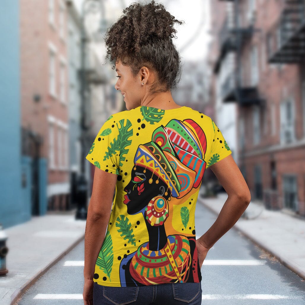 African Art Woman T-shirt AOP Tee Tianci 