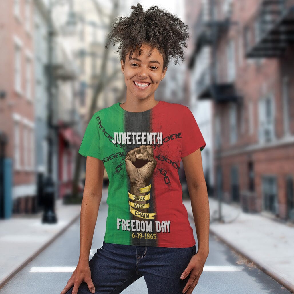 Juneteenth Freedom Day T-shirt AOP Tee Tianci 