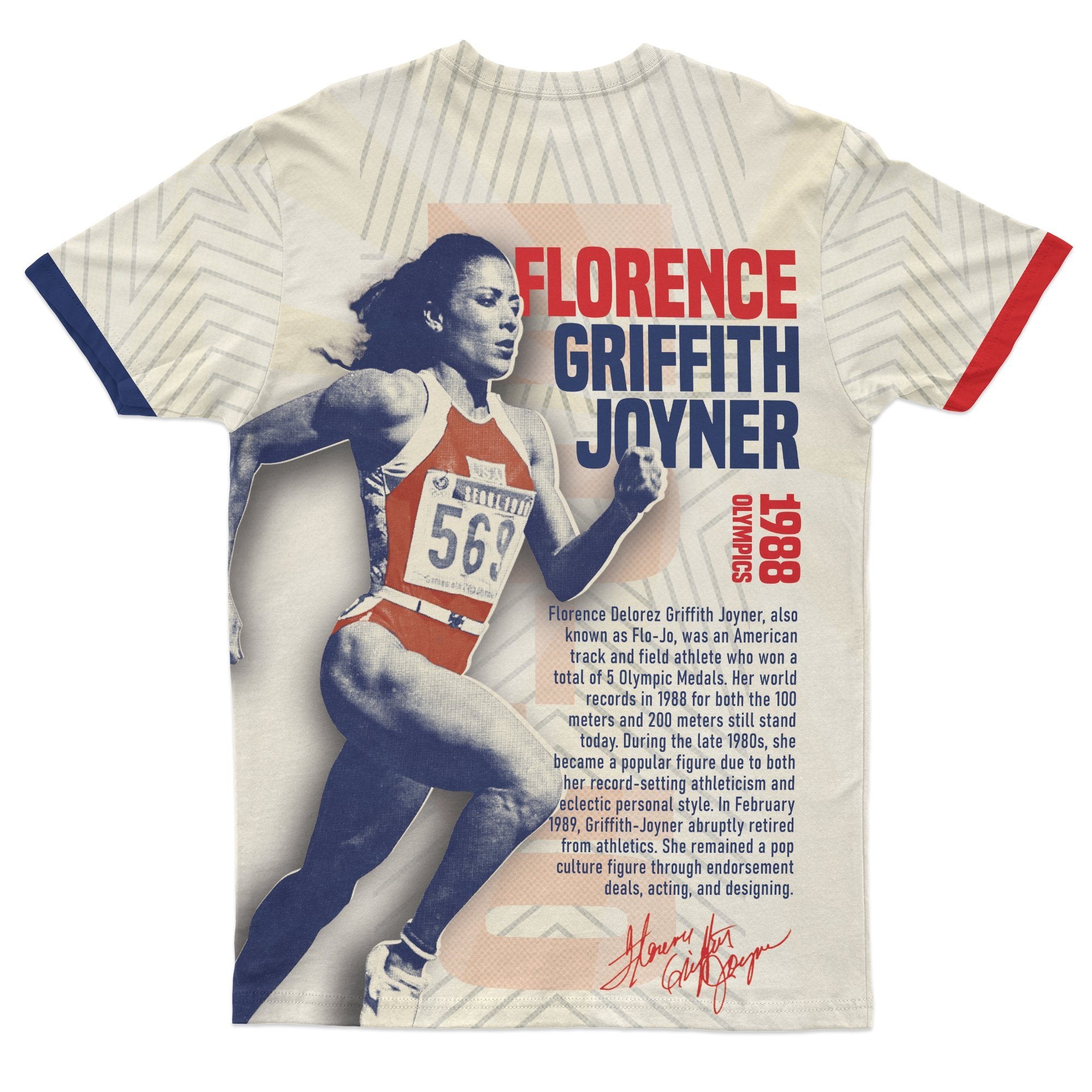 The Phenomenal Woman Flo-Jo T-shirt AOP Tee Tianci 