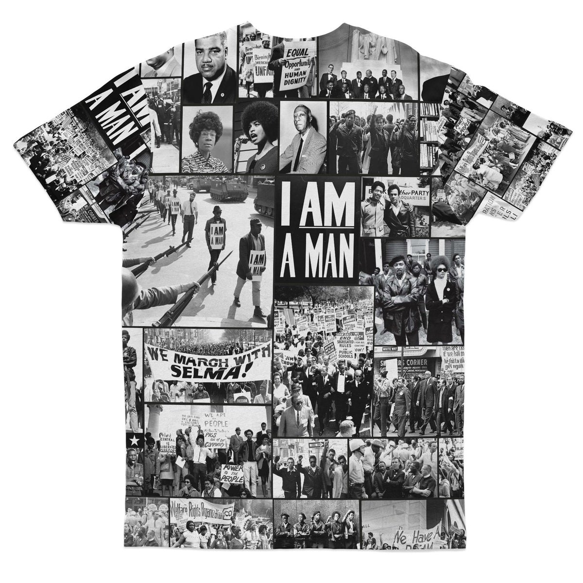 Black Power Images 2 T-shirt AOP Tee Tianci 
