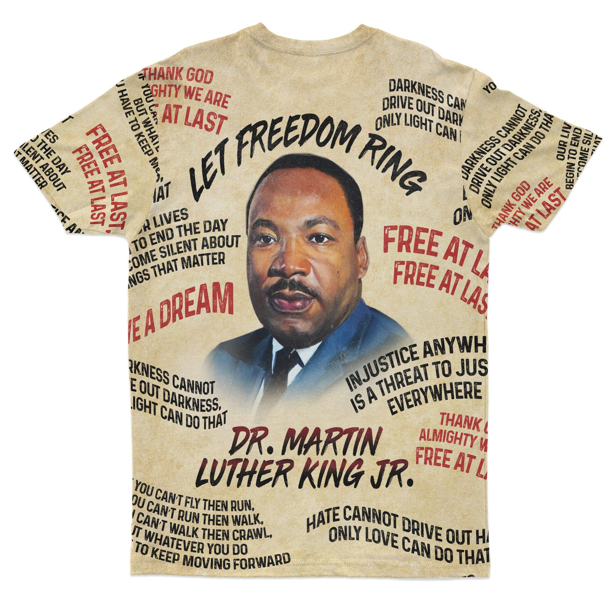 Martin Luther King The Leader 2 T-shirt AOP Tee Tianci 