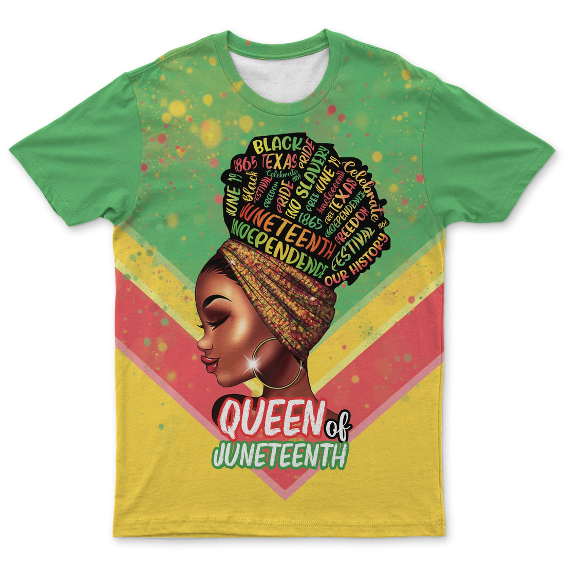 Queen Of Juneteenth T-shirt AOP Tee Tianci Green S 