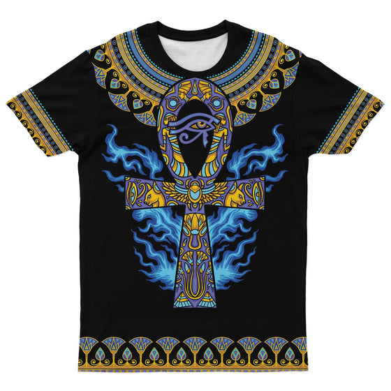 Egyptian Ankh Ft Eye Of Ra T-shirt AOP Tee Tianci S