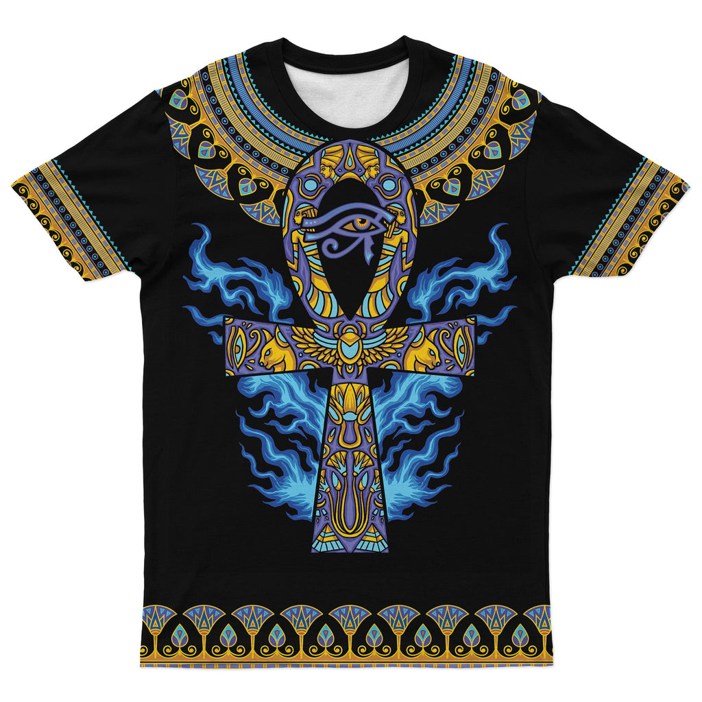 Egyptian Ankh Ft Eye Of Ra T-shirt AOP Tee Tianci S 