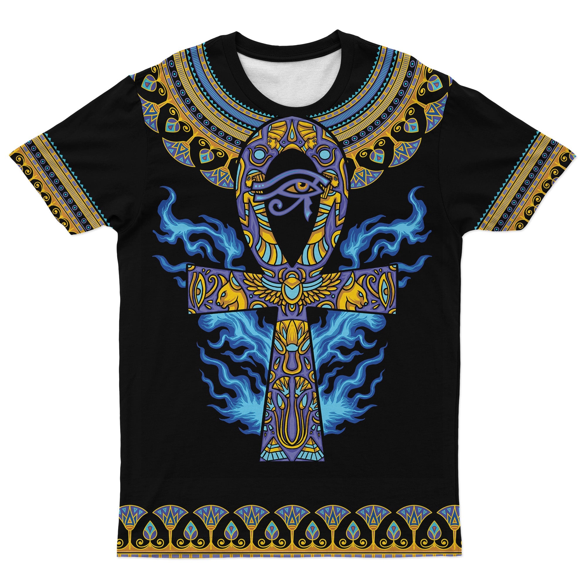 Egyptian Ankh Ft Eye Of Ra T-shirt AOP Tee Tianci S 
