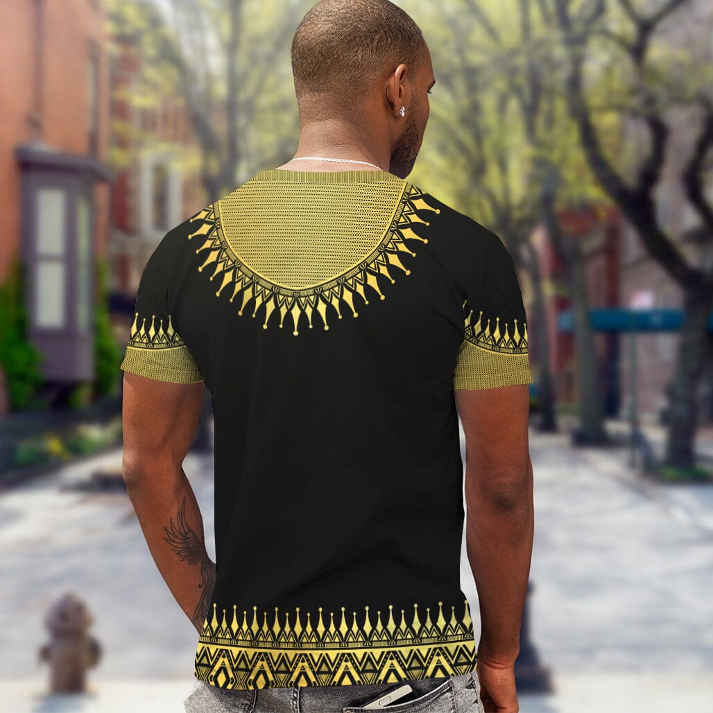 Printed Gold Dashiki T-shirt AOP Tee Tianci 