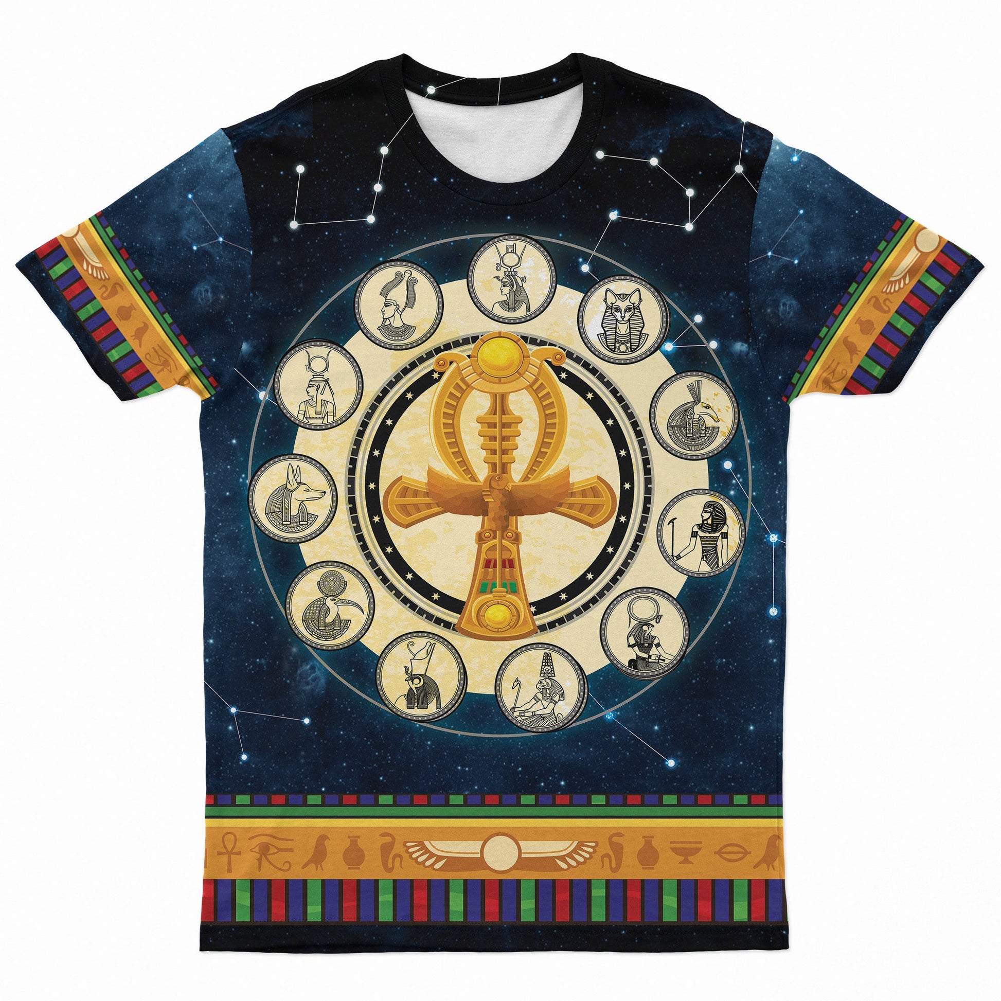 Ancient Egyptian Gods & Goddesses 2 T-shirt AOP Tee Tianci S 