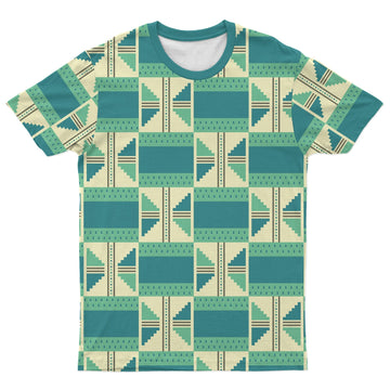 Kente Pattern T-Shirt AOP Tee Tianci 