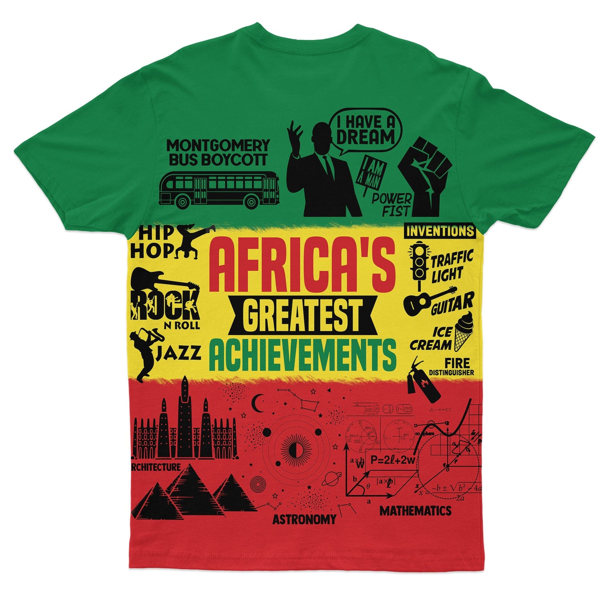 Africa's Greatest Achievements T-Shirt AOP Tee Tianci 