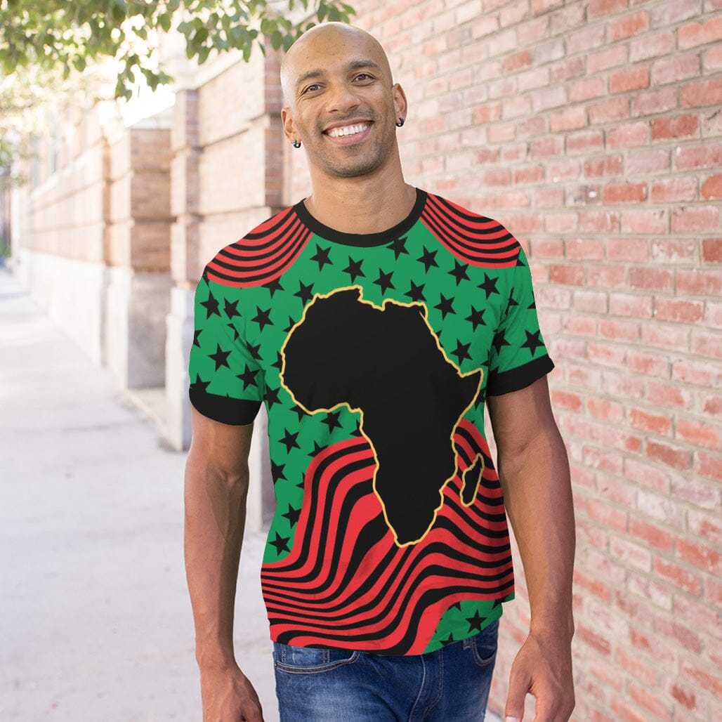 Pan-African Flag T-Shirt AOP Tee Tianci 