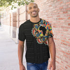 Multi-Colored Sleeve African Pattern Print T-Shirt AOP Tee Tianci 