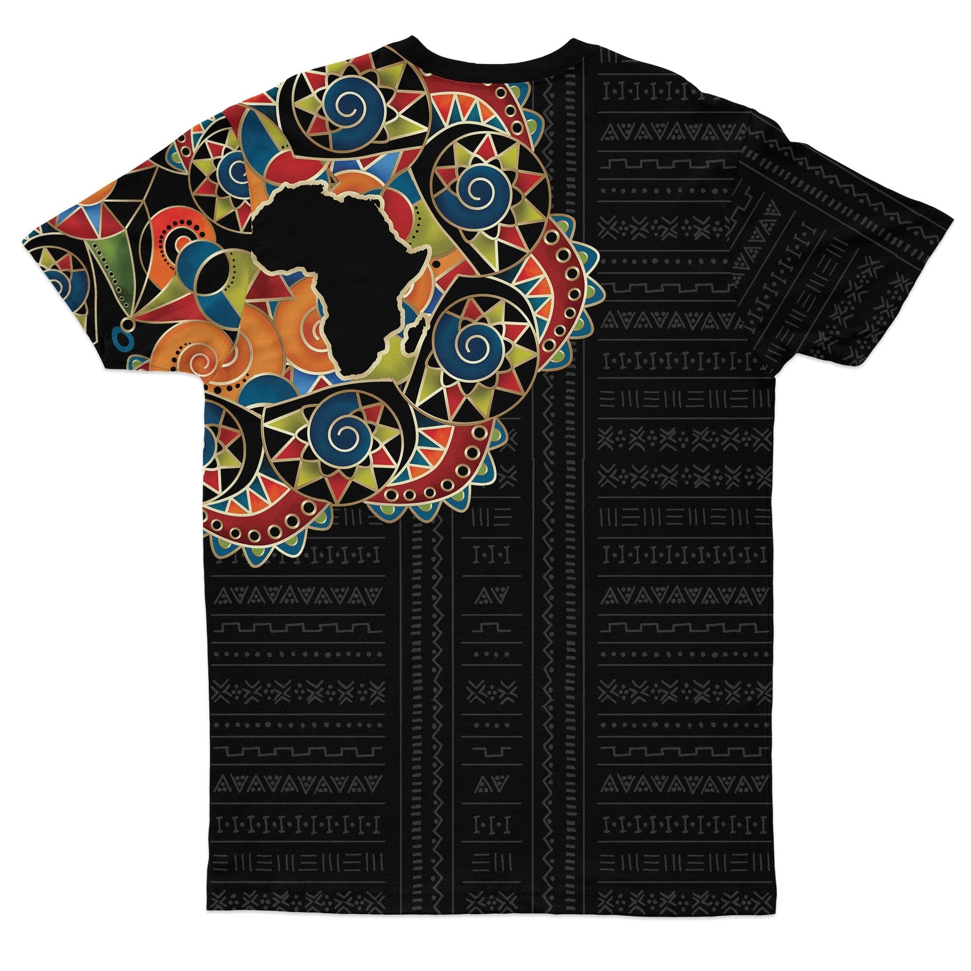 Multi-Colored Sleeve African Pattern Print T-Shirt AOP Tee Tianci 