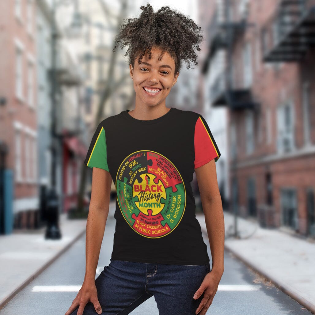 Black History Month Facts T-Shirt AOP Tee Tianci 