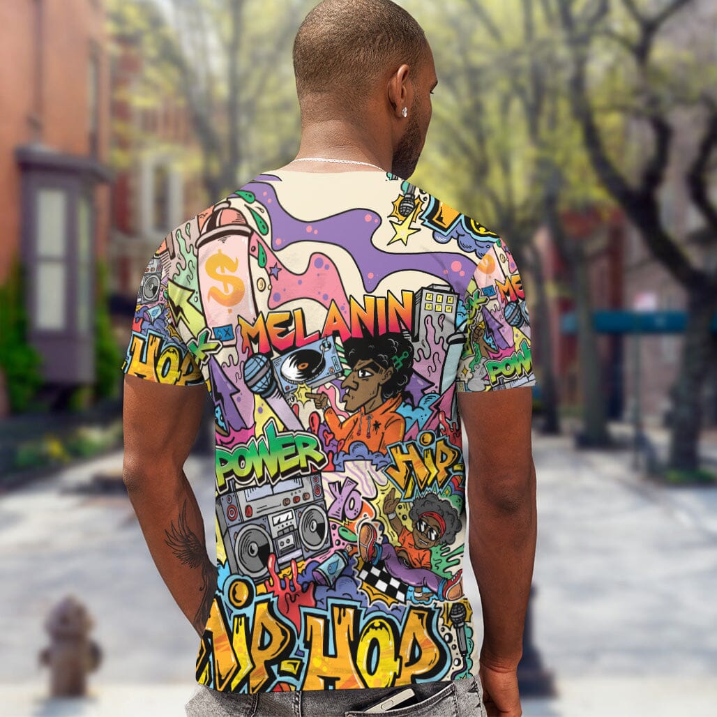 Hip Hop Graffiti Art T shirt African American Clothing