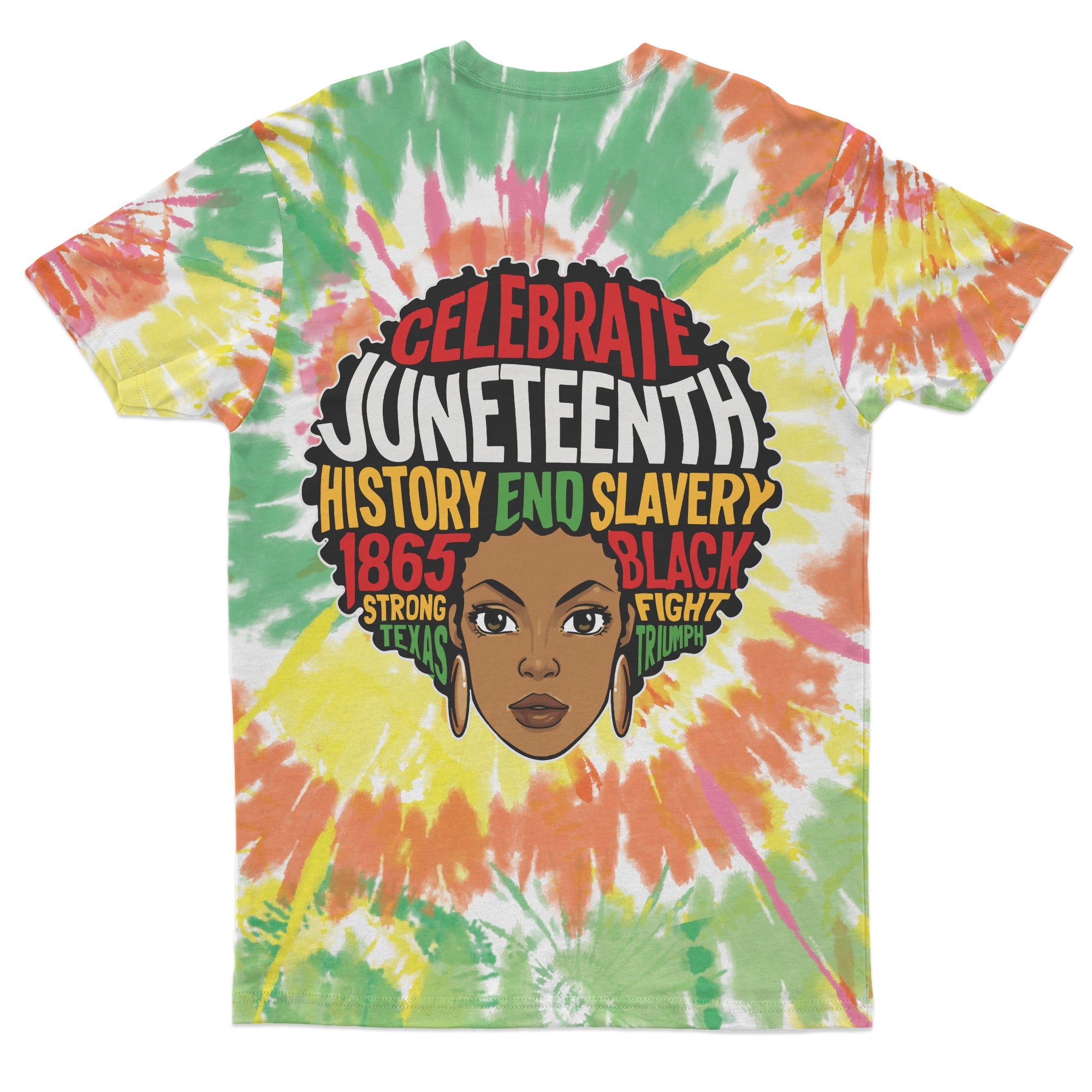 Juneteenth History 1865 Tie Dye T-shirt AOP Tee Tianci 