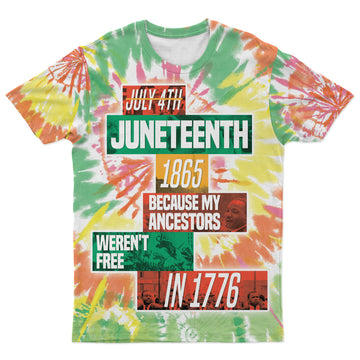 The Real Independence Day Tie Dye T-shirt AOP Tee Tianci S 