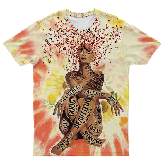 Black Queen Tie Dye T-shirt AOP Tee Tianci S