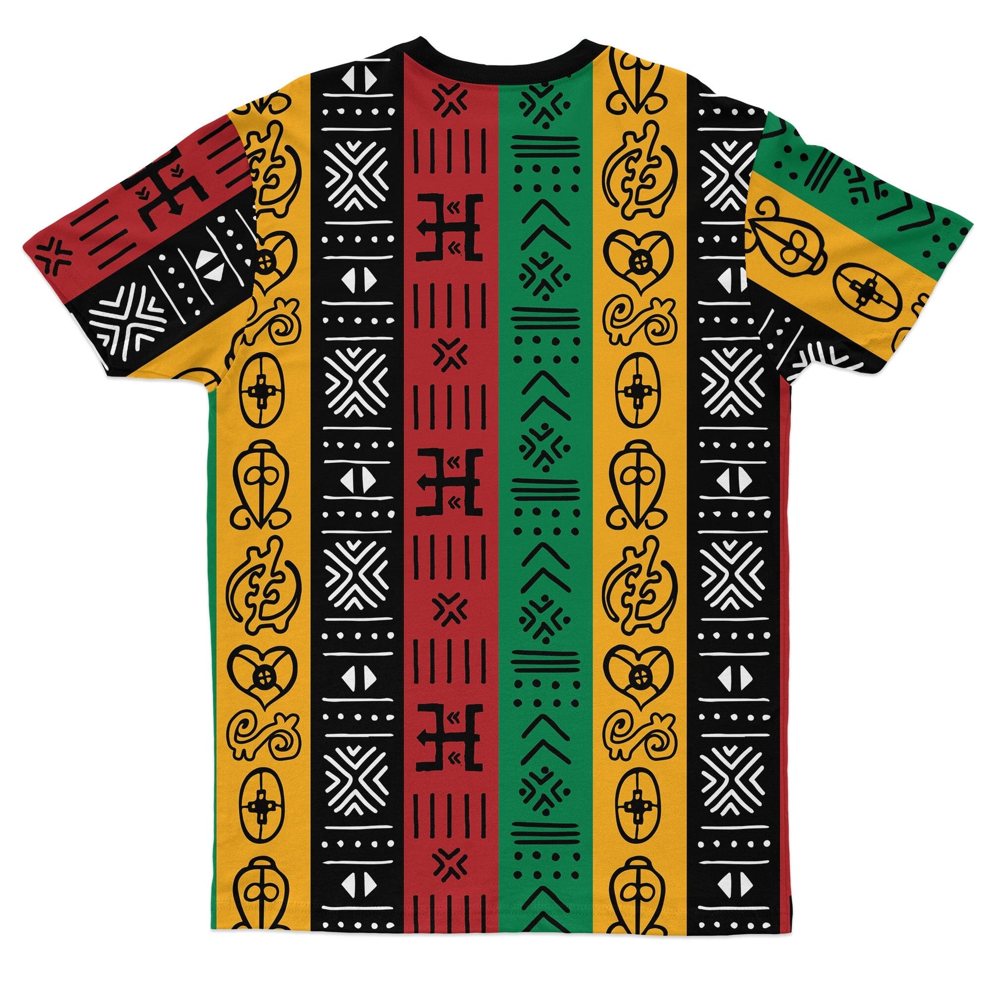 African Symbols In Pan African Colors T-Shirt AOP Tee Tianci 