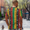 African Symbols In Pan African Colors T-Shirt AOP Tee Tianci 