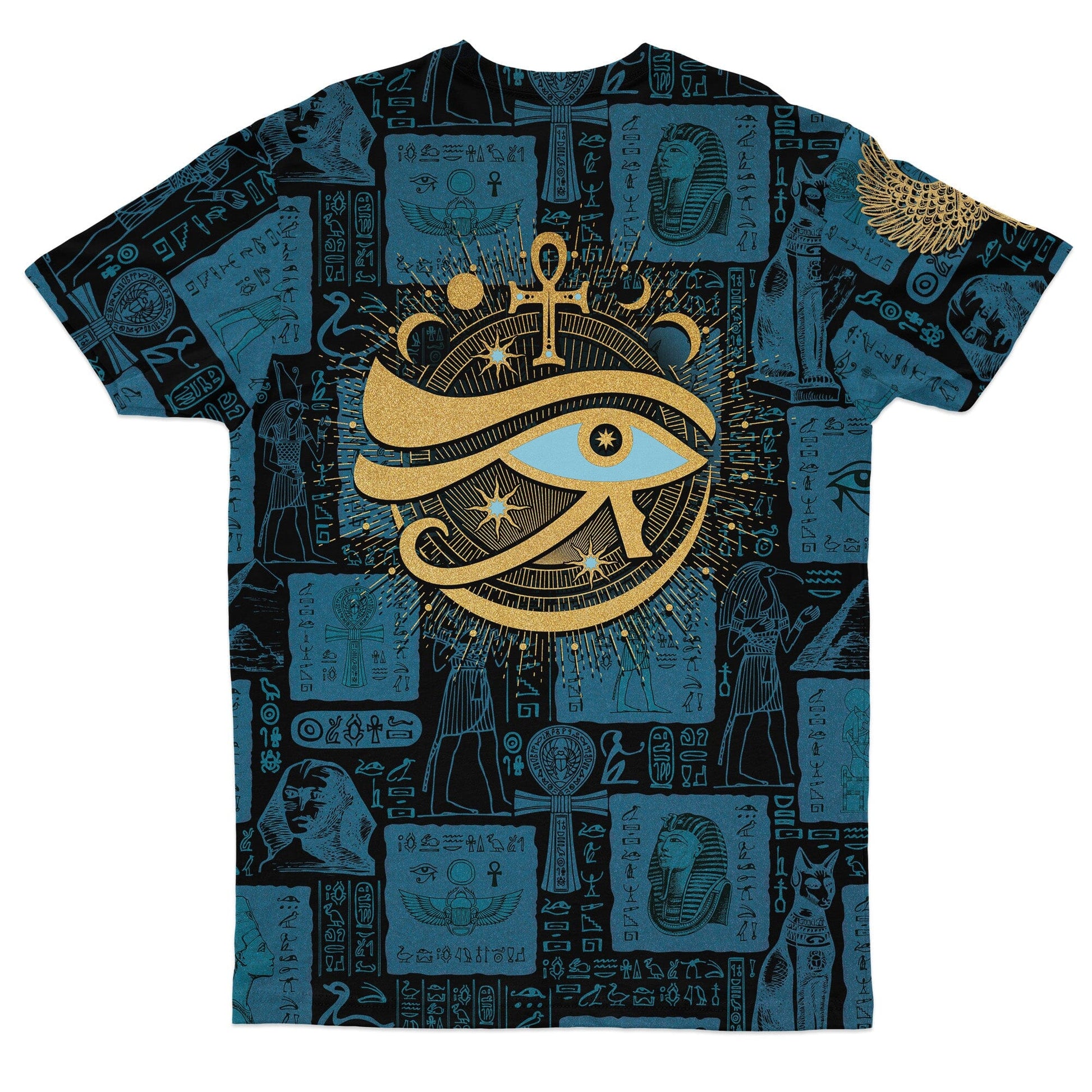 Neon Egyptian King Pattern T-Shirt AOP Tee Tianci 