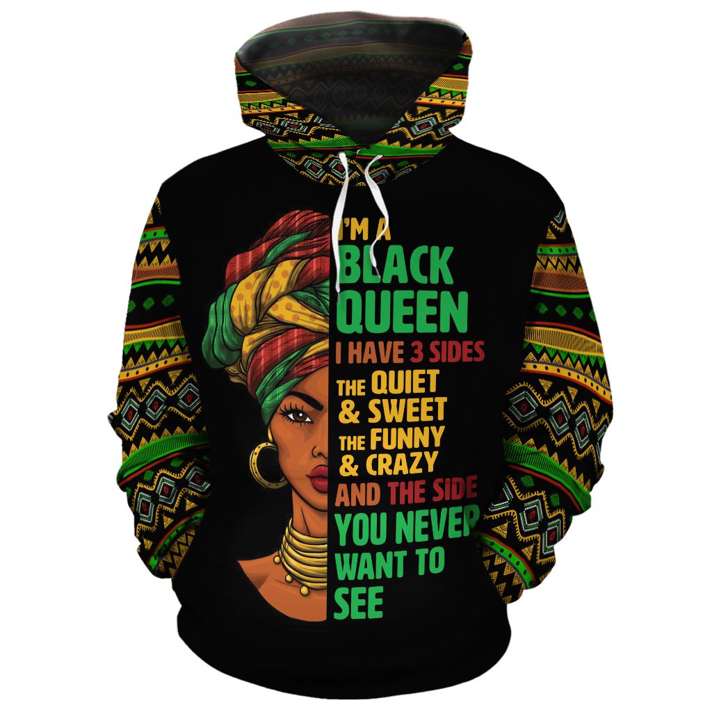 Three Sides Of Me All-Over Hoodie Hoodie Tianci Pullover S 