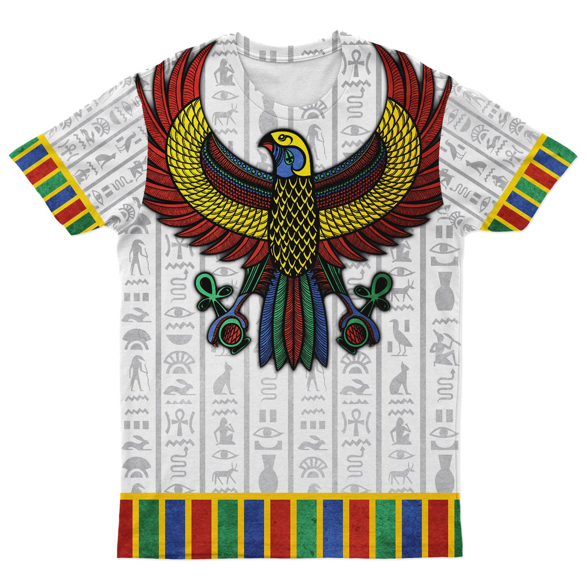 God Horus White T-shirt AOP Tee Tianci 