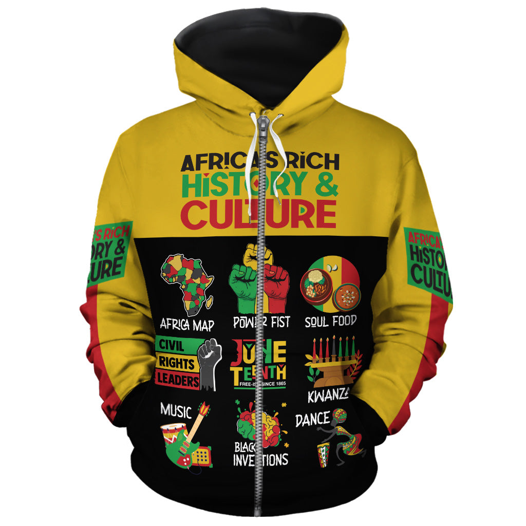 Africa's Rich History And Culture All-over Hoodie Hoodie Tianci Zip S 
