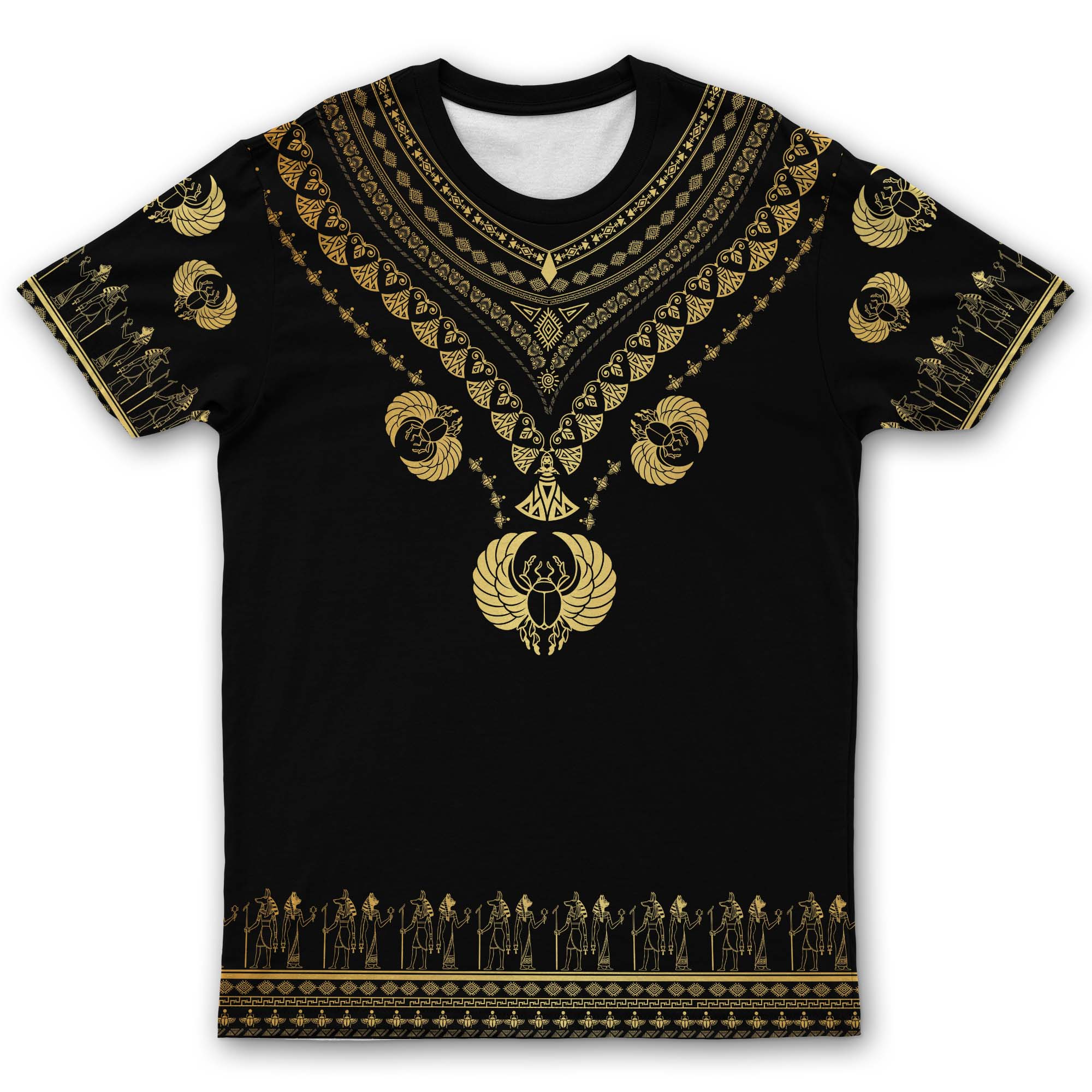 Printed Scarabaeus Sacer Dashiki T-shirt AOP Tee Tianci S 