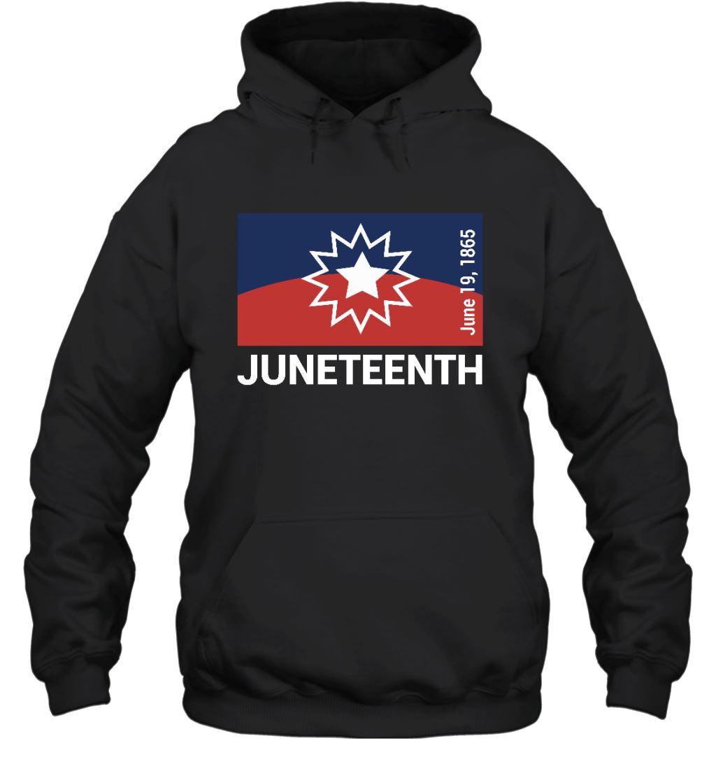 Black Independence Day Flag T-shirt Apparel Gearment Unisex Hoodie Black S