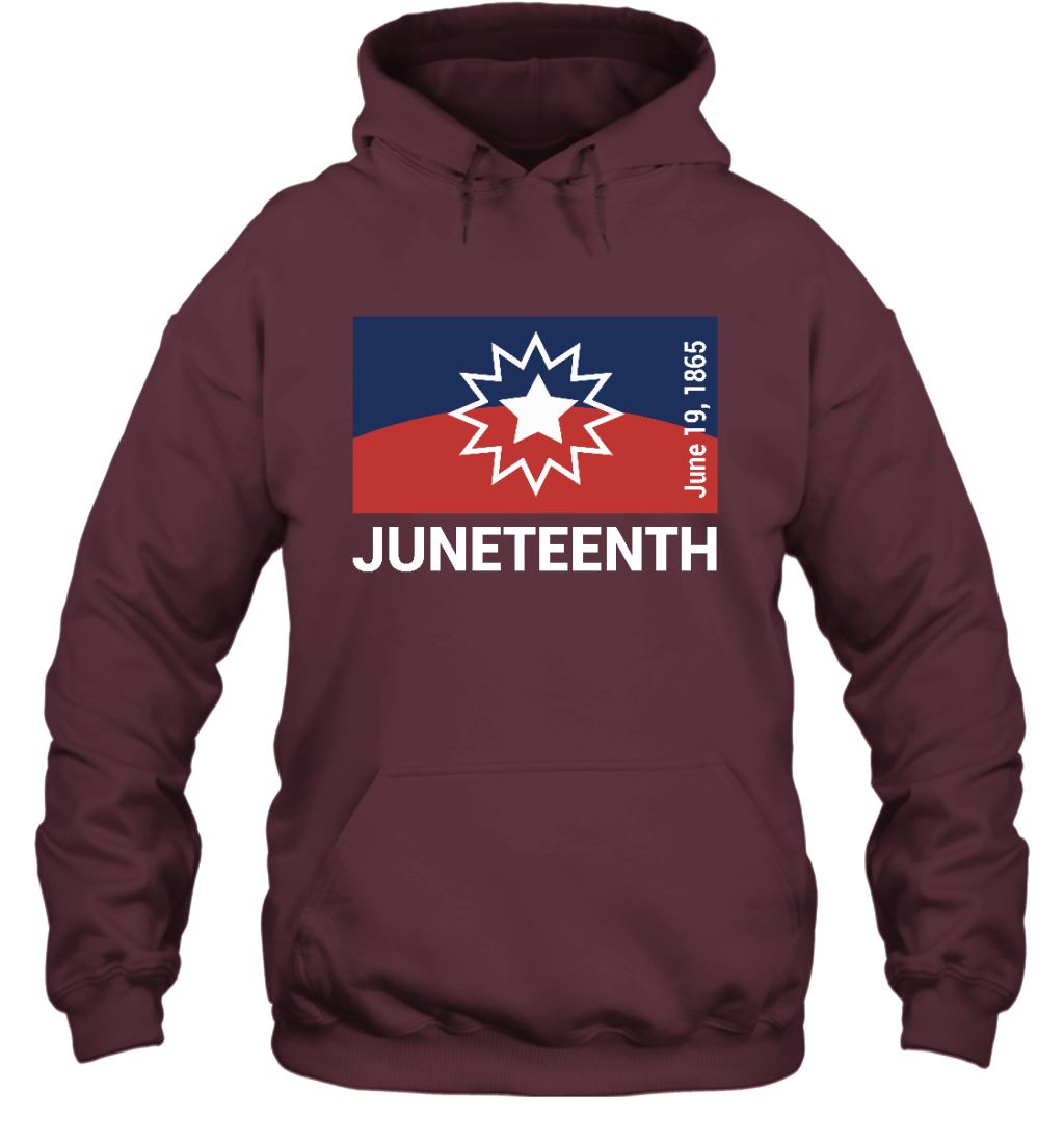 Black Independence Day Flag T-shirt Apparel Gearment Unisex Hoodie Maroon S