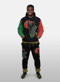 Panther Africa Fleece All-over Hoodie And Joggers Set Hoodie Joggers Set Tianci 