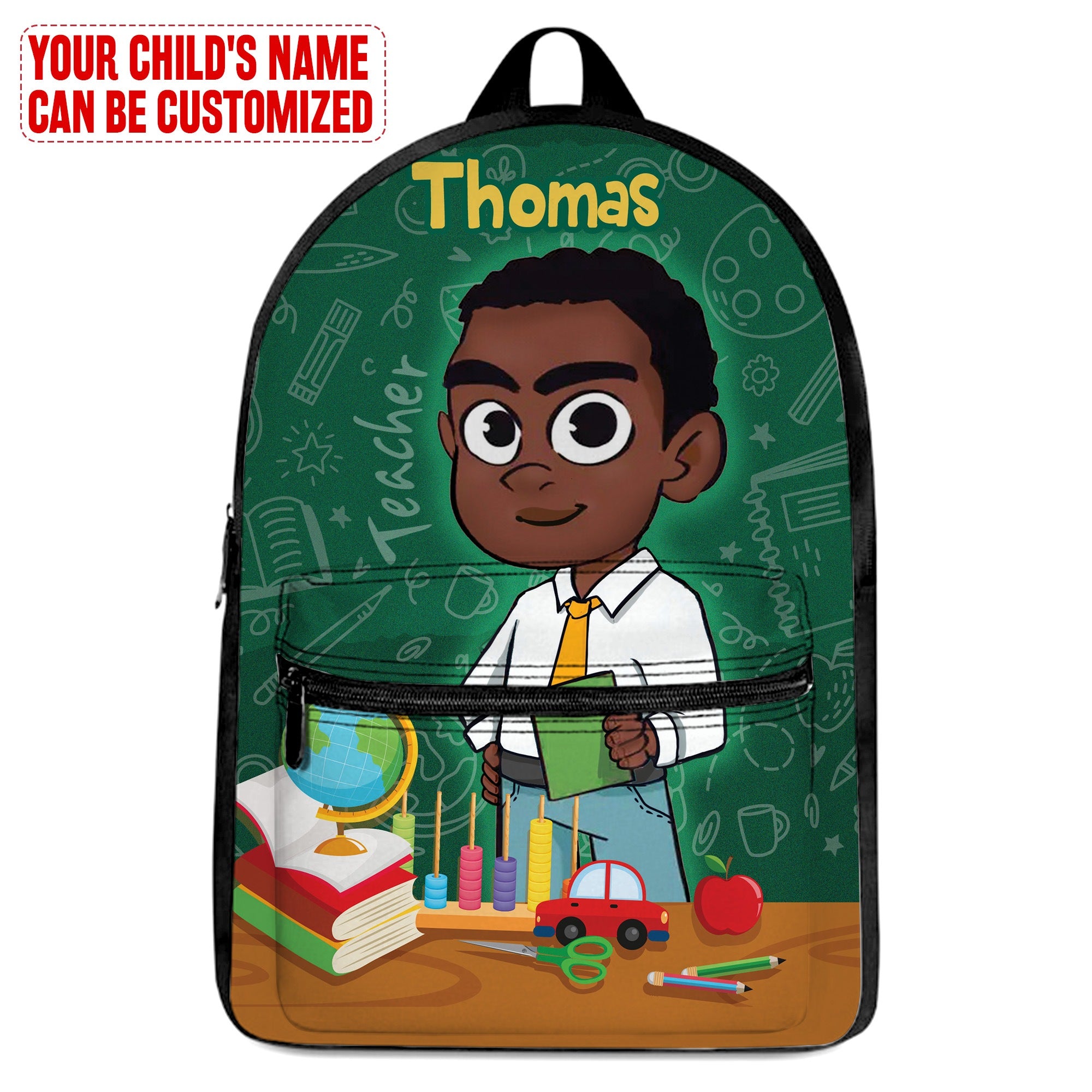Personalized Little Afro Teacher Kid Backpack Kid Backpack Tianci 