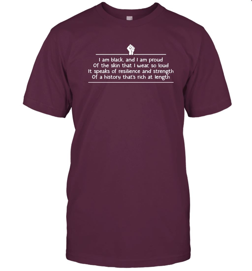 Black History Is Rich At Length T-Shirt Apparel Gearment Unisex Tee Maroon S