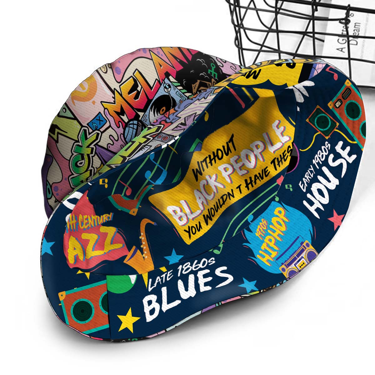 Hip Hop Graffiti Art & Music That Makes Us Proud Reversible Bucket Hat Reversible Bucket Hat Tianci 