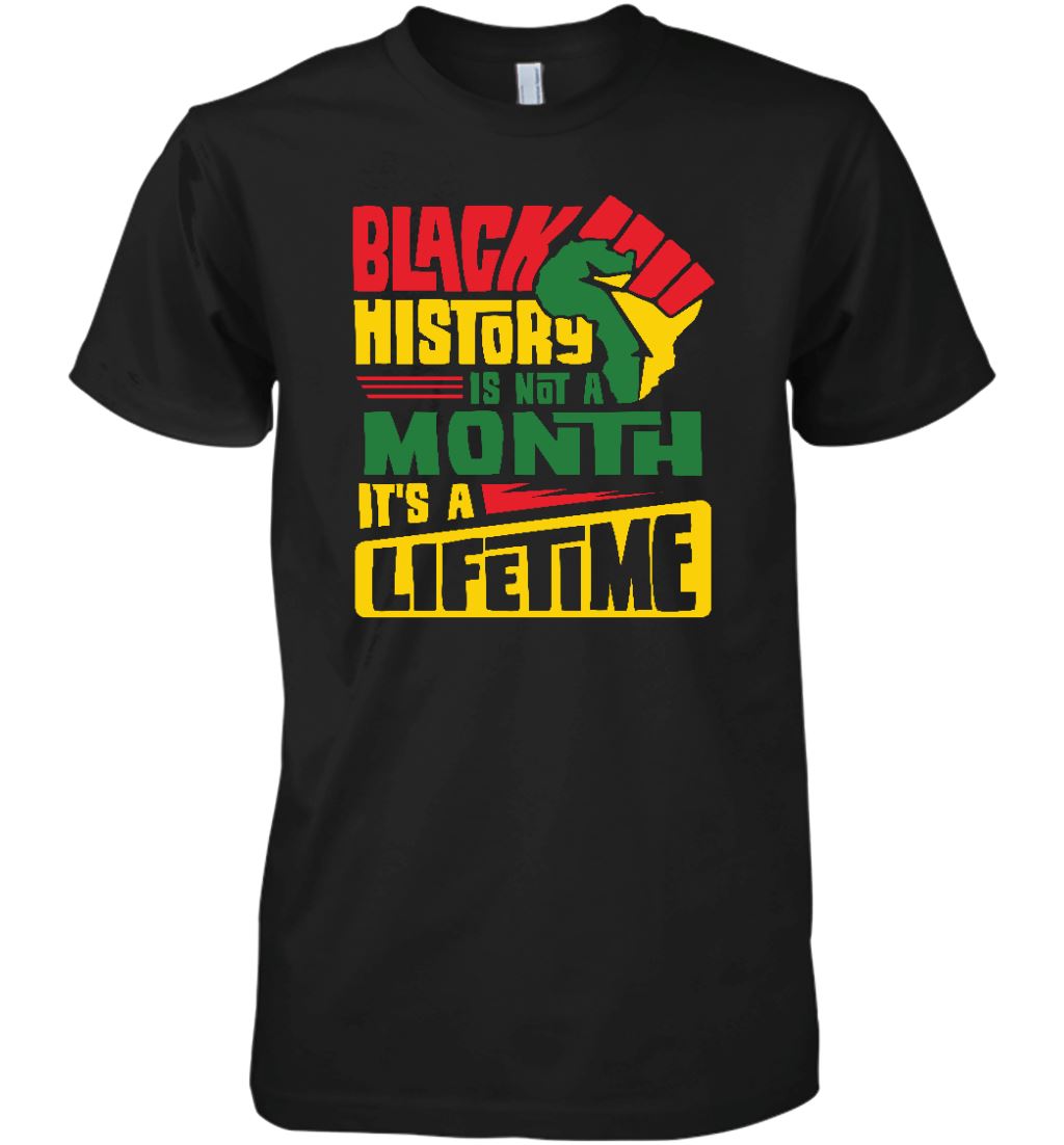 Black History Is Not A Month It's A Lifetime T-shirt Apparel Gearment Premium T-Shirt Black XS